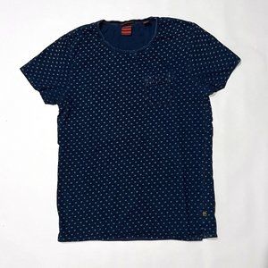 Scotch & Soda Blue Patterned T-Shirt